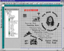 US Laser Corporation's Laser Marking System 2000 Series software supports all True Type Fonts, 23 bar code and 2-D matrix formats and 21 graphical file formats